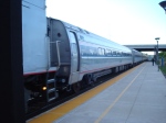 Arriving Amtrak train